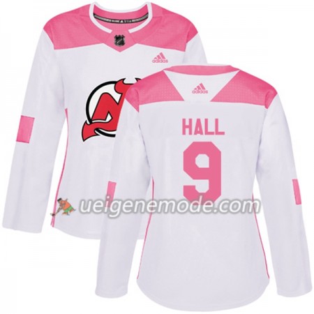 Dame Eishockey New Jersey Devils Trikot Taylor Hall 9 Adidas 2017-2018 Weiß Pink Fashion Authentic